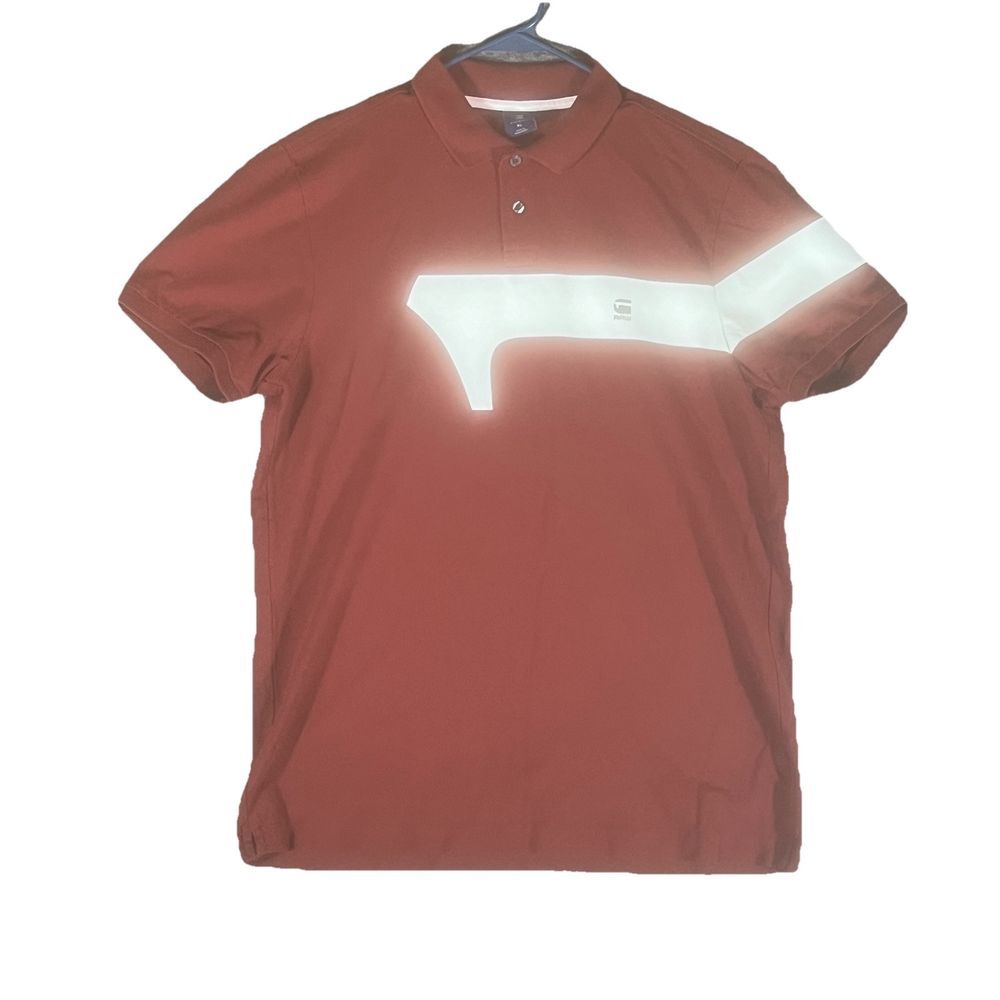 G-Star RAW Polo Shirt Graphic 13‎ Slim Polo S/S Maroon Mens Size XL
